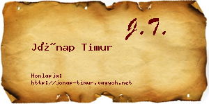 Jónap Timur névjegykártya